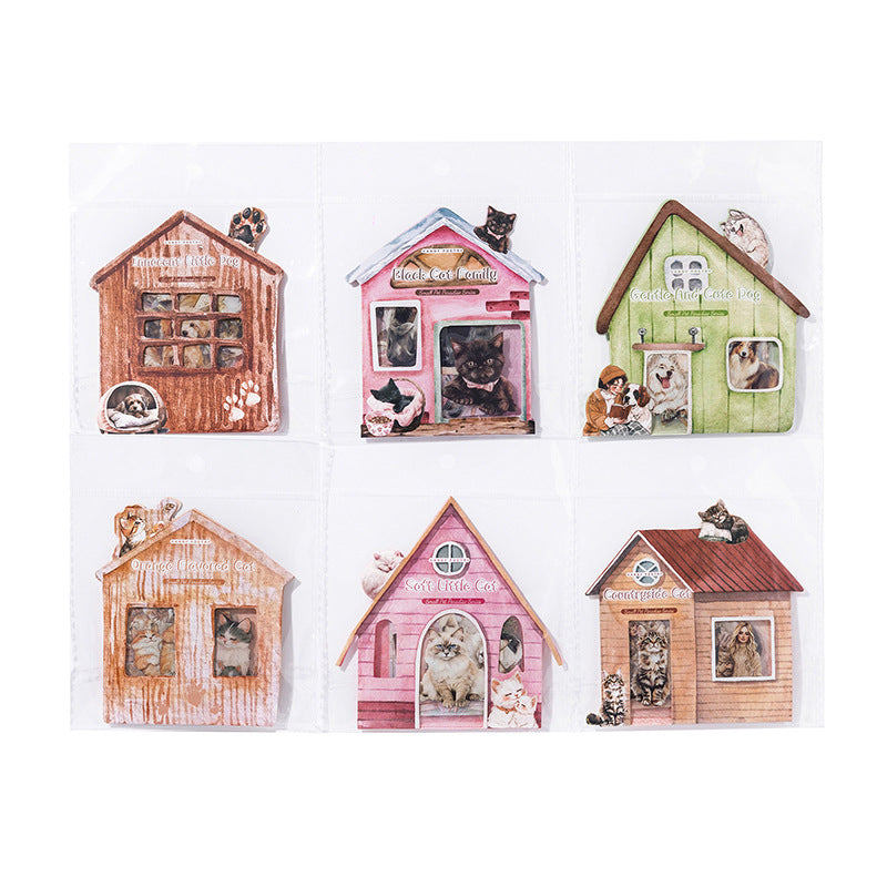 Sugar Poetry Pet White Ink Sticker Pack 6 Types 20 psc