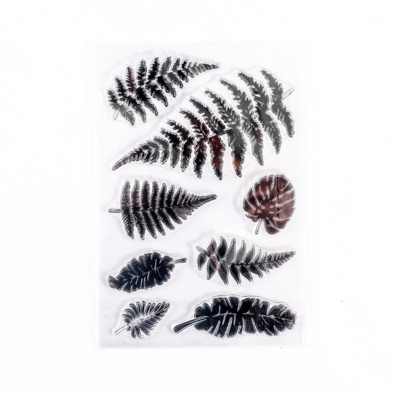 Transparent Retro Silicone Stamp Set – DIY English & Plant Designs - ViktaShop