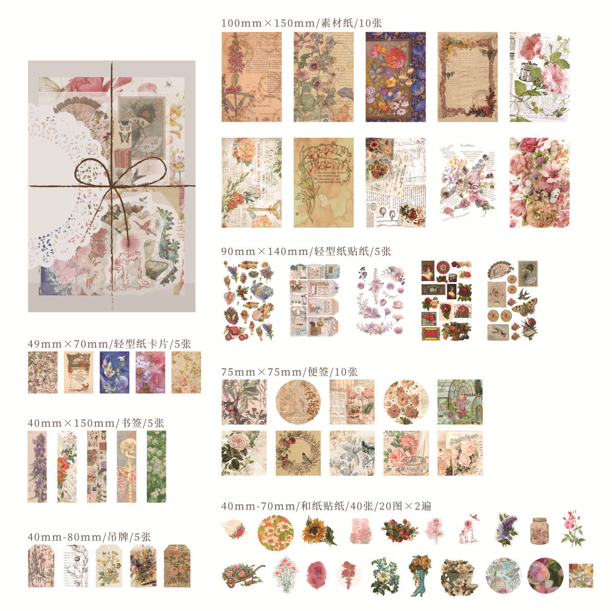 Mixed Material Stickers – Urgent Collection Series, 6 Options - ViktaShop