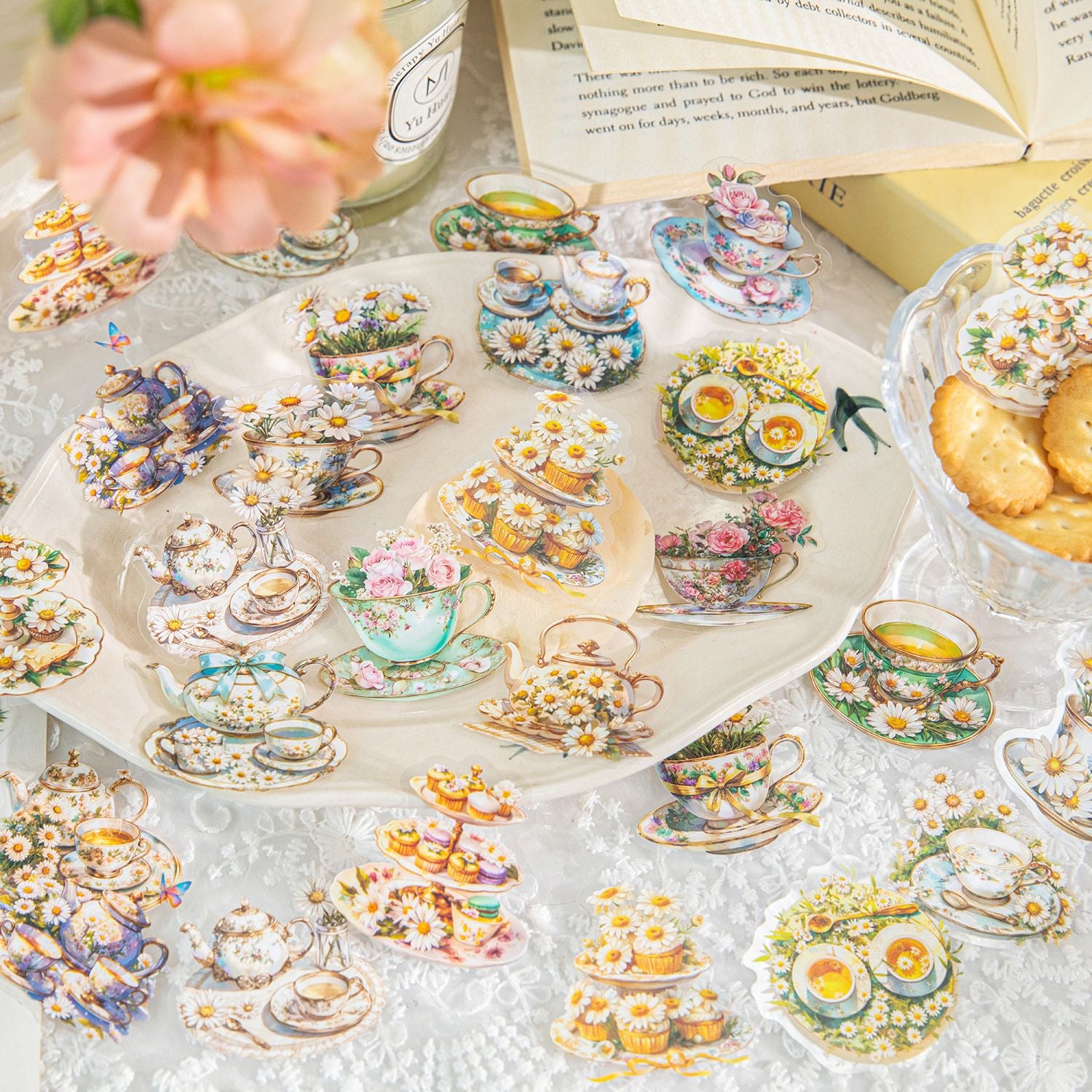Sugar Poem PET Stickers - Sweet Flower Series, 6 Options - ViktaShop