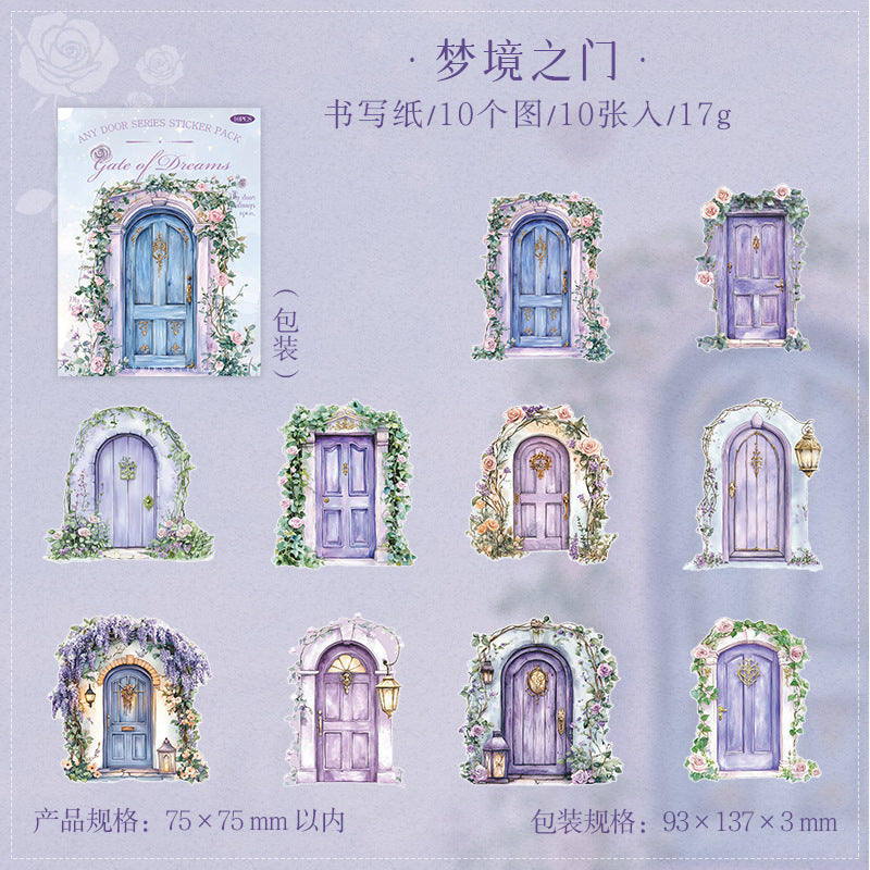 Sticker Pack - Any Door Series, Landscaping, Hard Card, 10 Pcs
