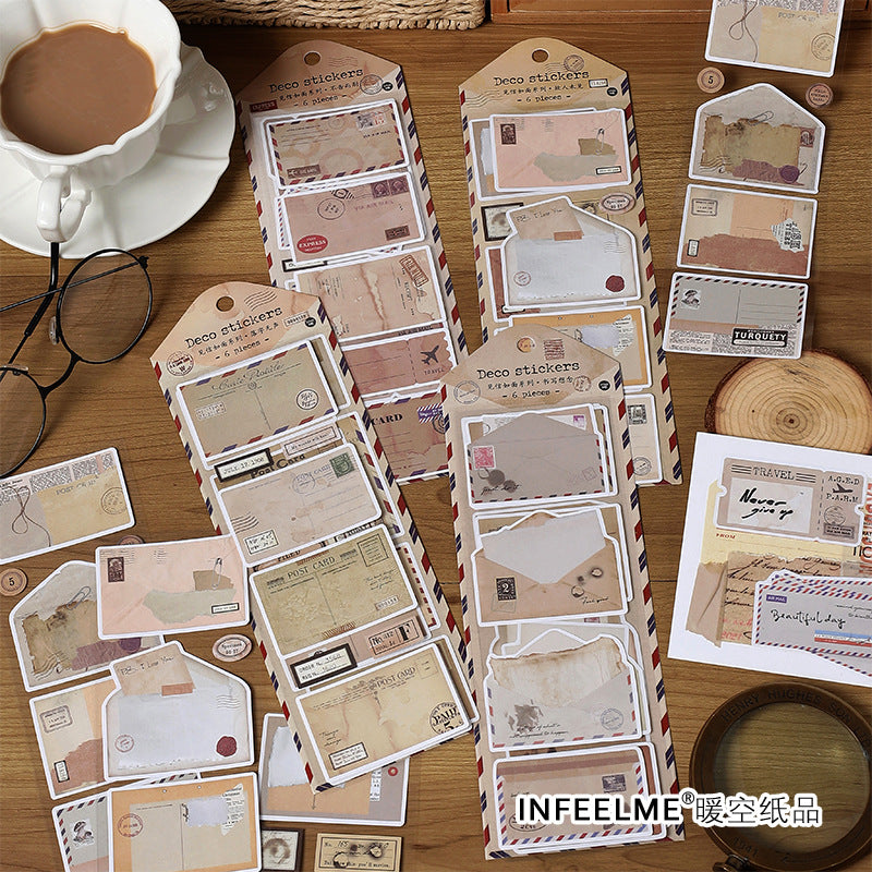 Writable Stickers, Retro Collage Series, 4 Options - ViktaShop