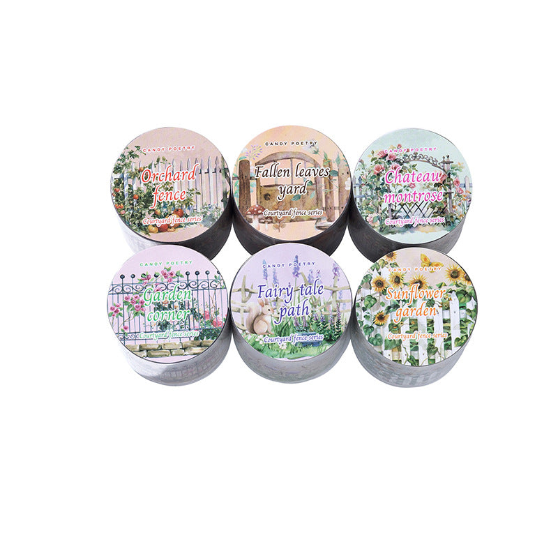 PET White Ink Tape - Courtyard Fence Series, 2m - ViktaShop