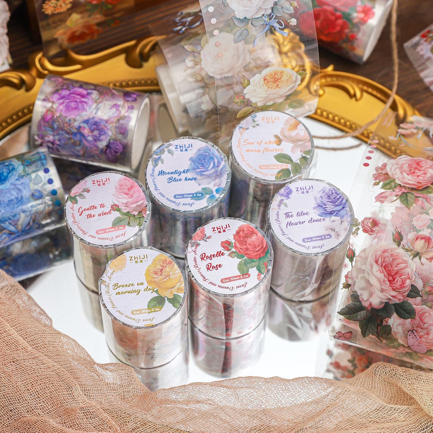 Flower Border Series, Flower Theme PET Tape, 2m - ViktaShop