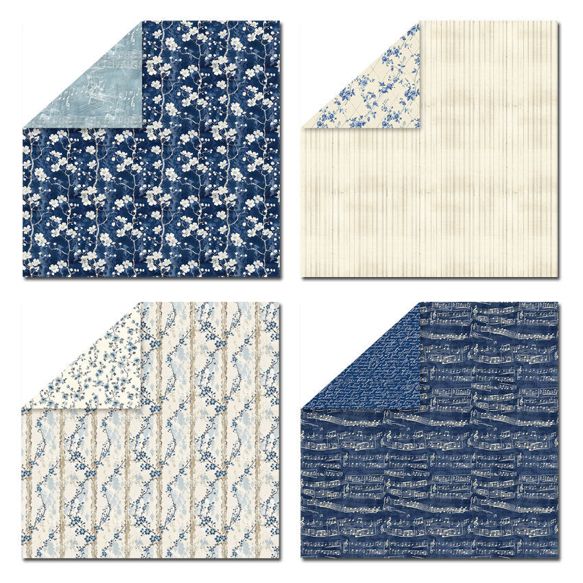 Vintage Blue DIY Photo Album - Double-Sided - 24 sheets - ViktaShop