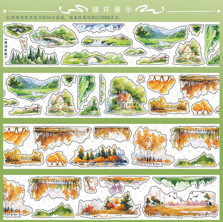 Landscape Trees PET stickers