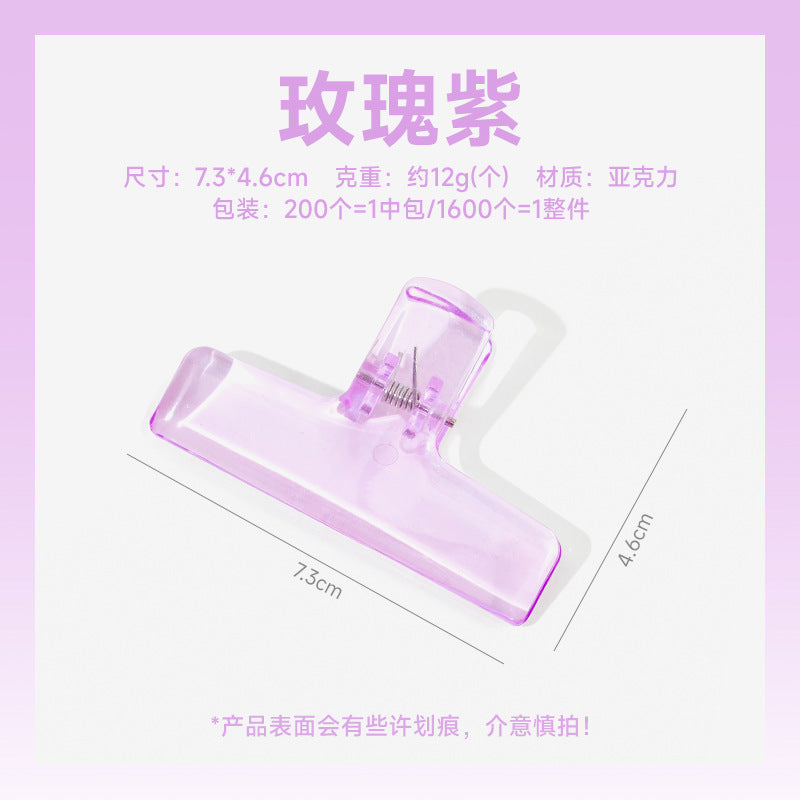 Transparent Acrylic Jelly Clip – Long Tail Stationery Clip - ViktaShop