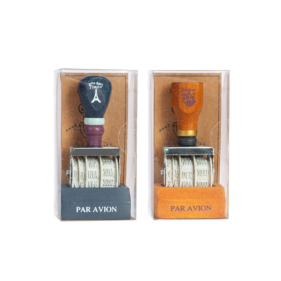 Retro Date Roller Seal – Adjustable Year Month Day DIY Stamp, 2 Options - ViktaShop
