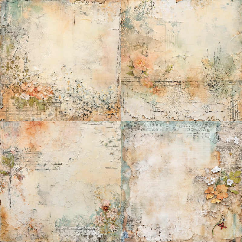 Flowers background paper 10 sheets