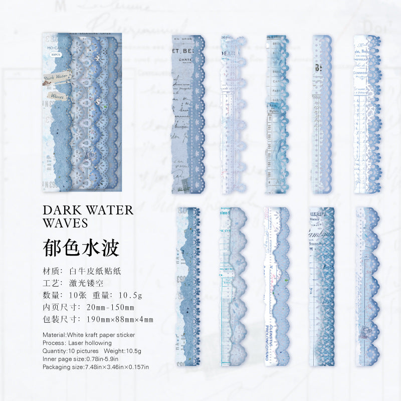 Strip Lace Material Paper - 10 Pcs - ViktaShop