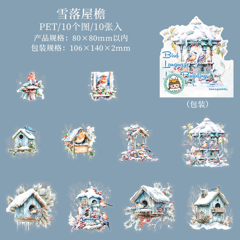 Birdsong Series Landscaping Pet Stickers 6 Styles 10 psc