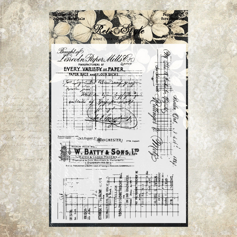 Transparent Retro Background Silicone Stamp