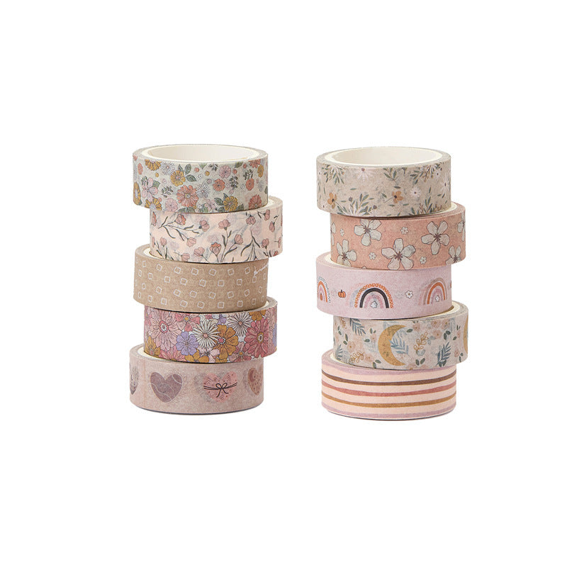 Boho Washi Tape Set – Bohemian Style, 20 Rolls - ViktaShop