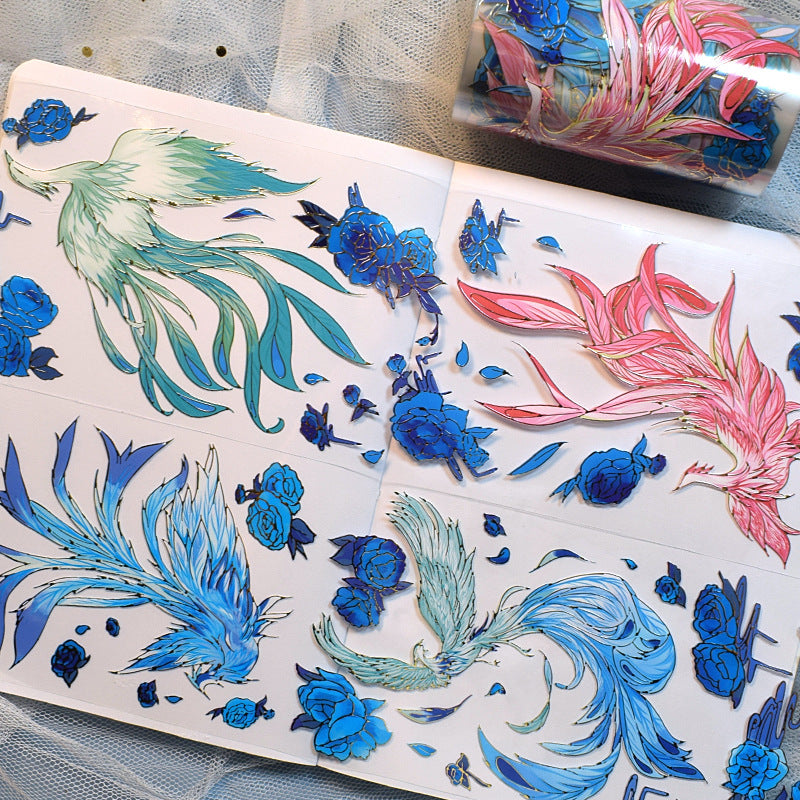 Cute Animal PET Journal Tape Set - Floral & Hemp Stickers, 2m - ViktaShop
