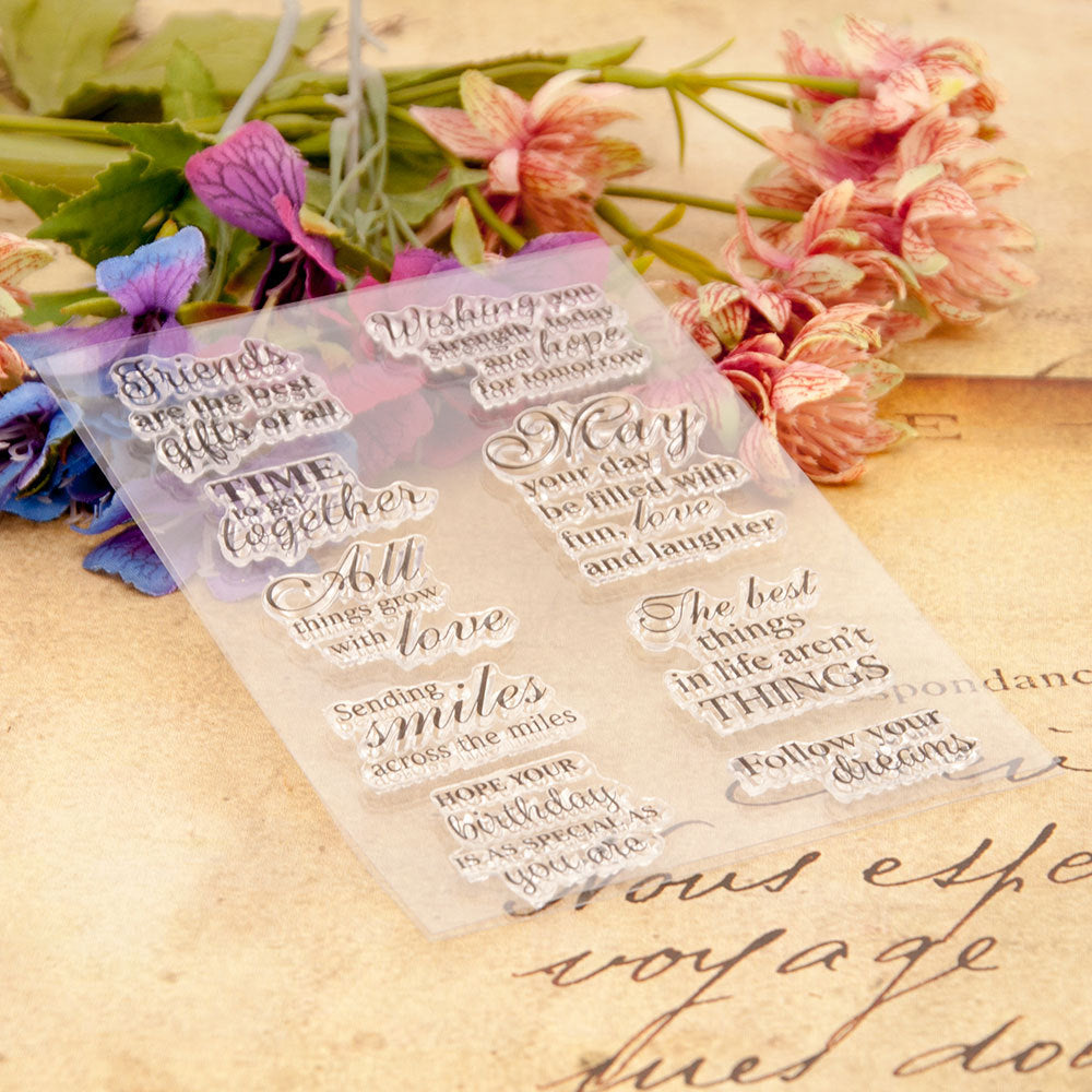 Transparent Silicone Seal Hand Account Seal Blessing Words - ViktaShop