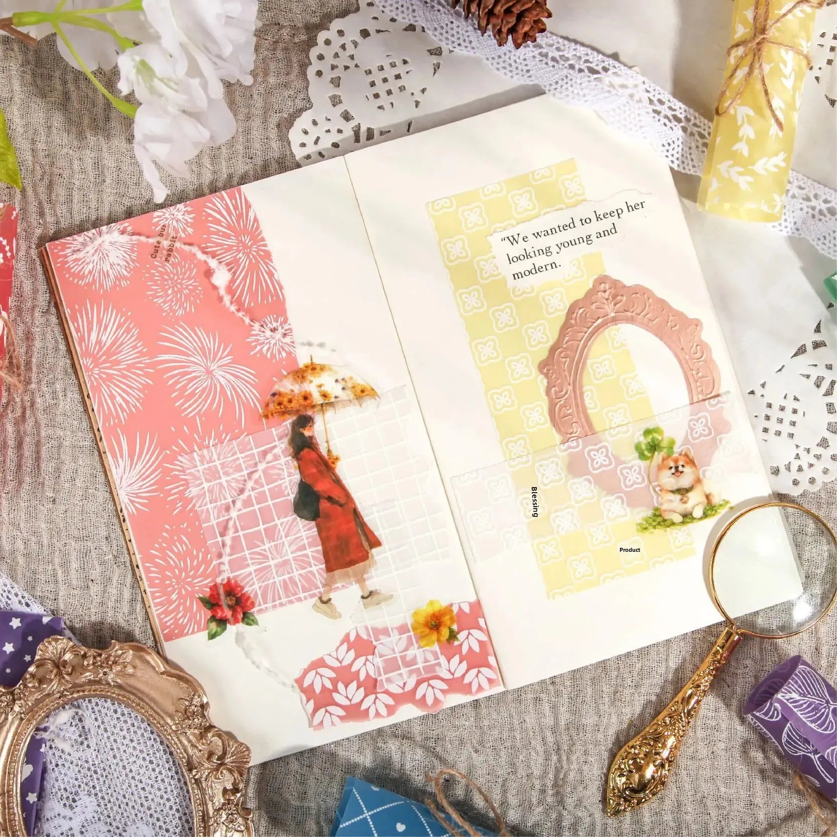 Dreamy Alice Clip-On Sticker Pad – Paper Material - ViktaShop
