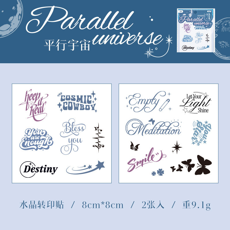 English Sonata Crystal Transfer Stickers - 4 Pcs - ViktaShop