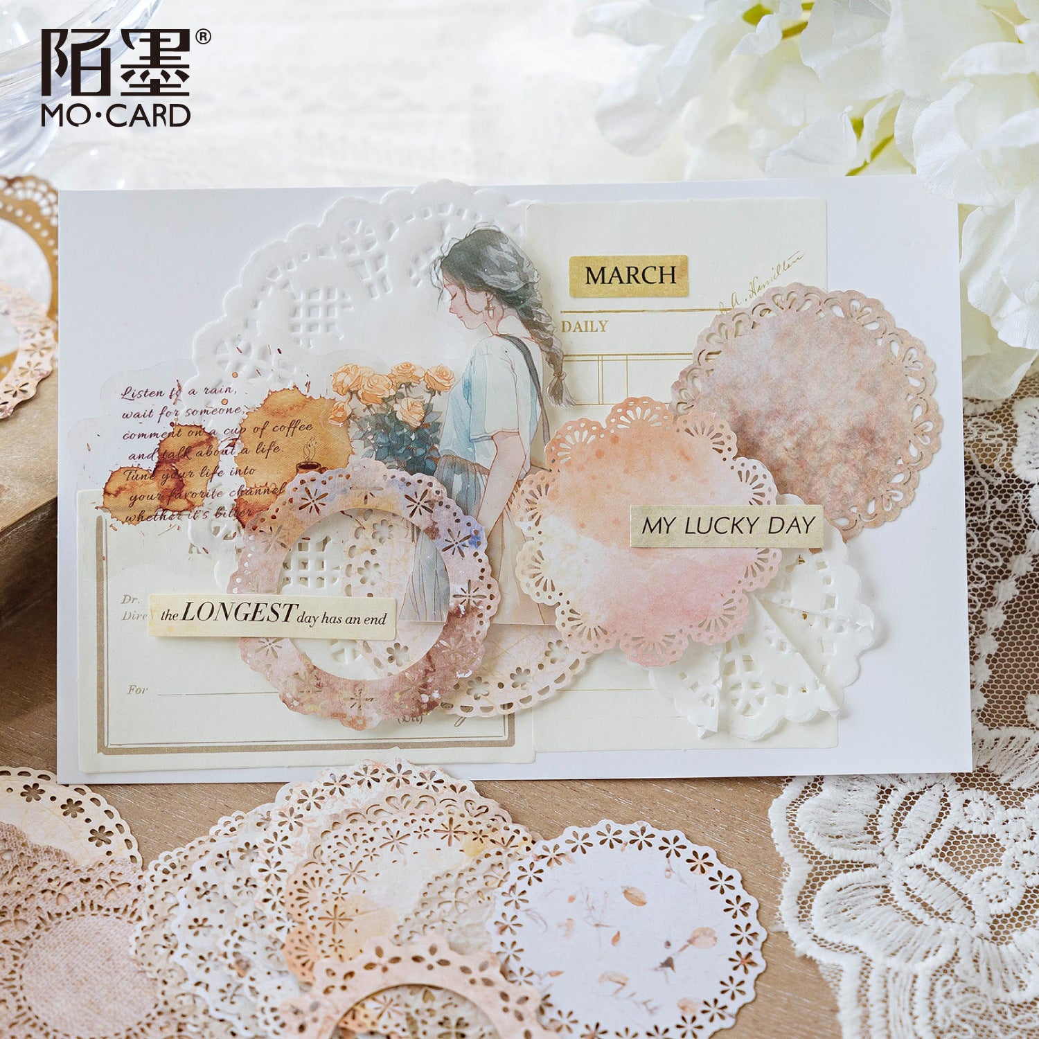 Kraft Paper Hollow Border Cards - 30 pcs - ViktaShop