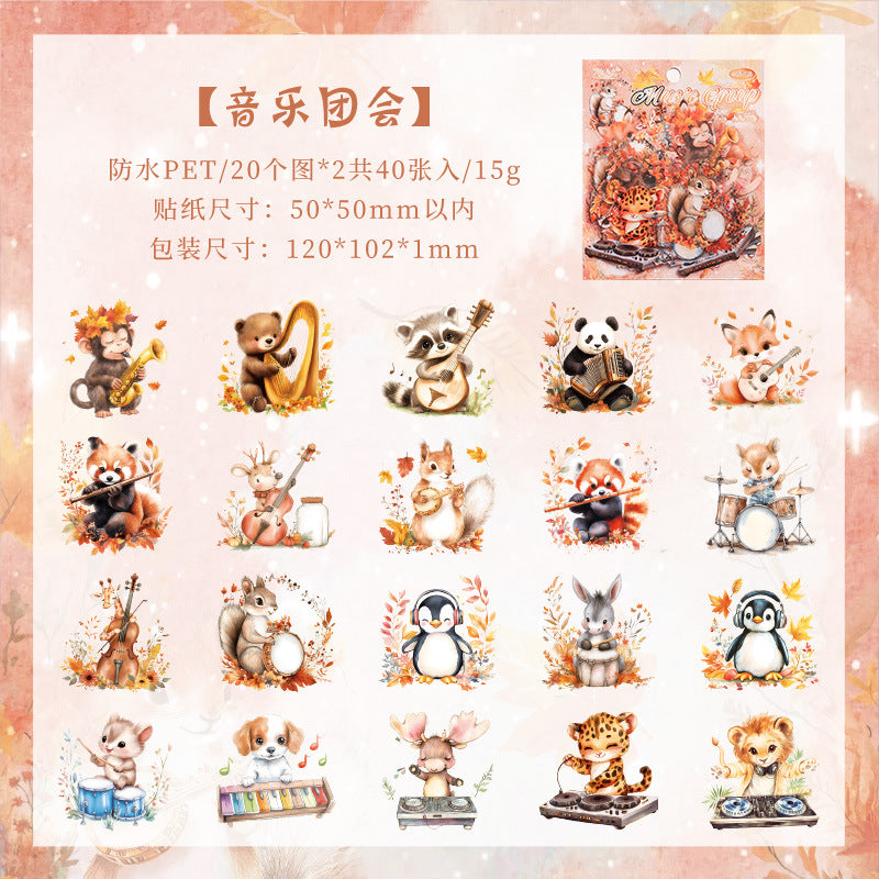 Cute Animal World DIY PET Sticker Pack, 6 Options - ViktaShop