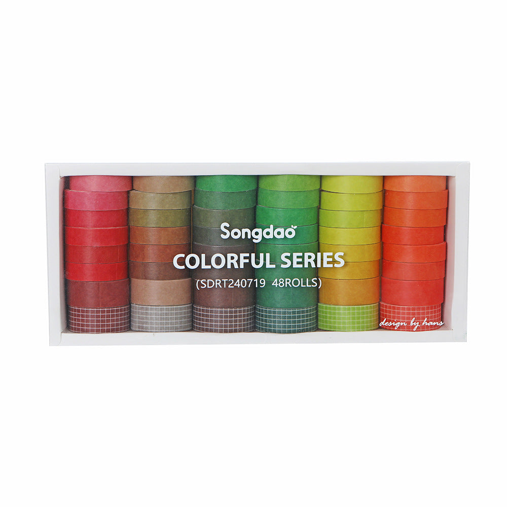 Solid color paper tape set