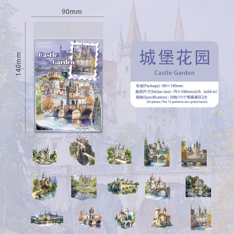 Pet Sticker Pack Scenery Collection Series 30 Pieces