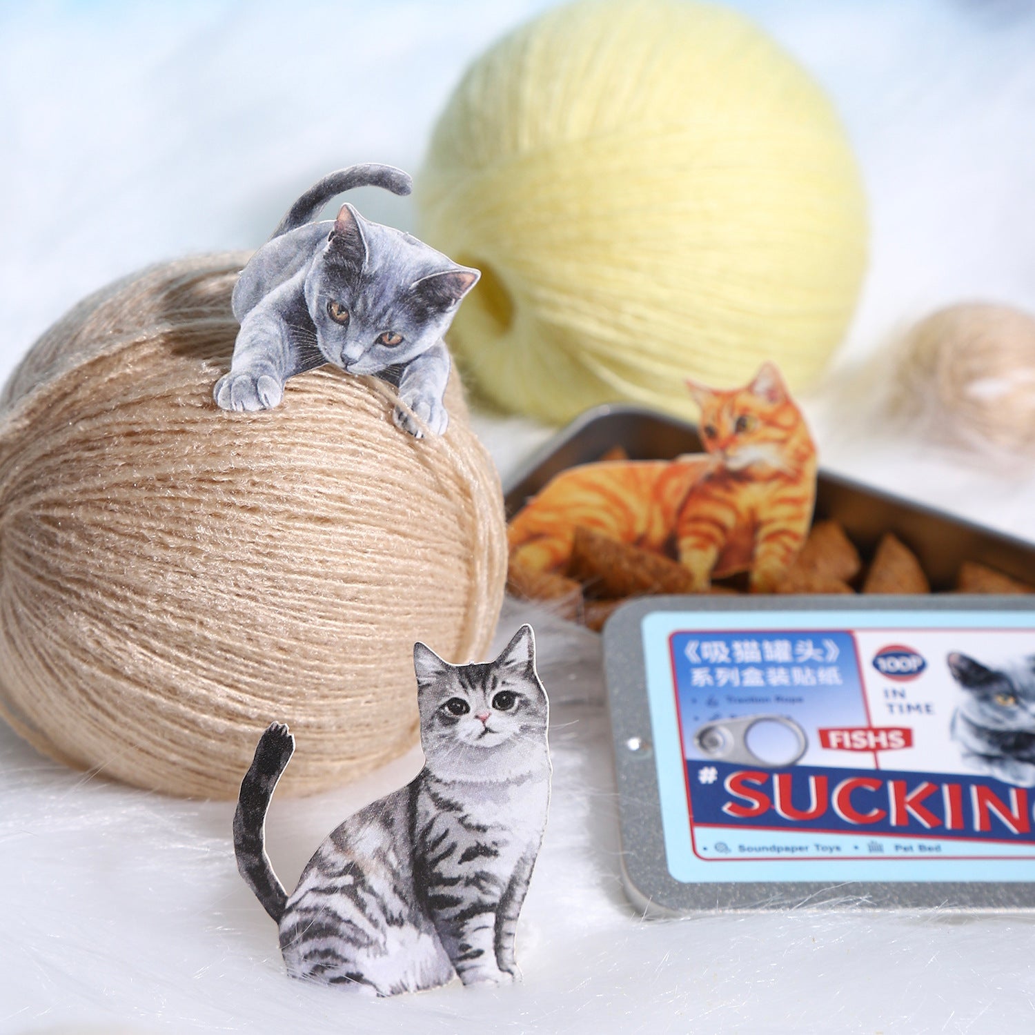 Boxed Stickers – Cat Series, 4 Options - ViktaShop