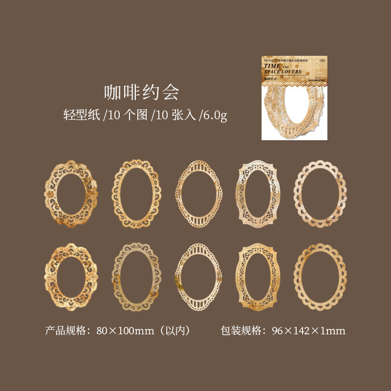 Wonderful Day Series Lace Hollow Frame Material Paper for Scrapbooking - ViktaShop