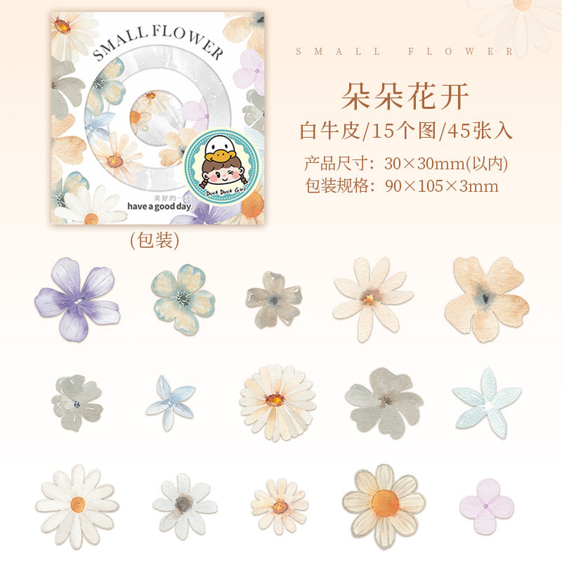Small Flower Grain Stickers – Floral Theme, 6 Options - ViktaShop