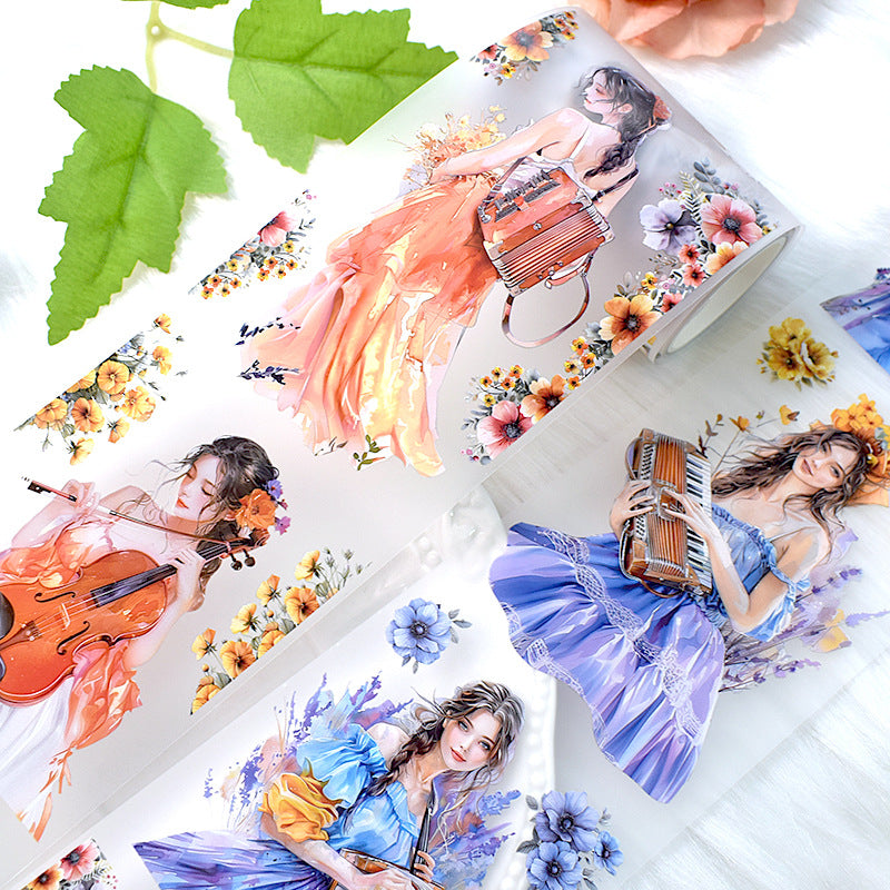 Retro Character PET Tape – Handmade Collage, DIY - 2m - ViktaShop