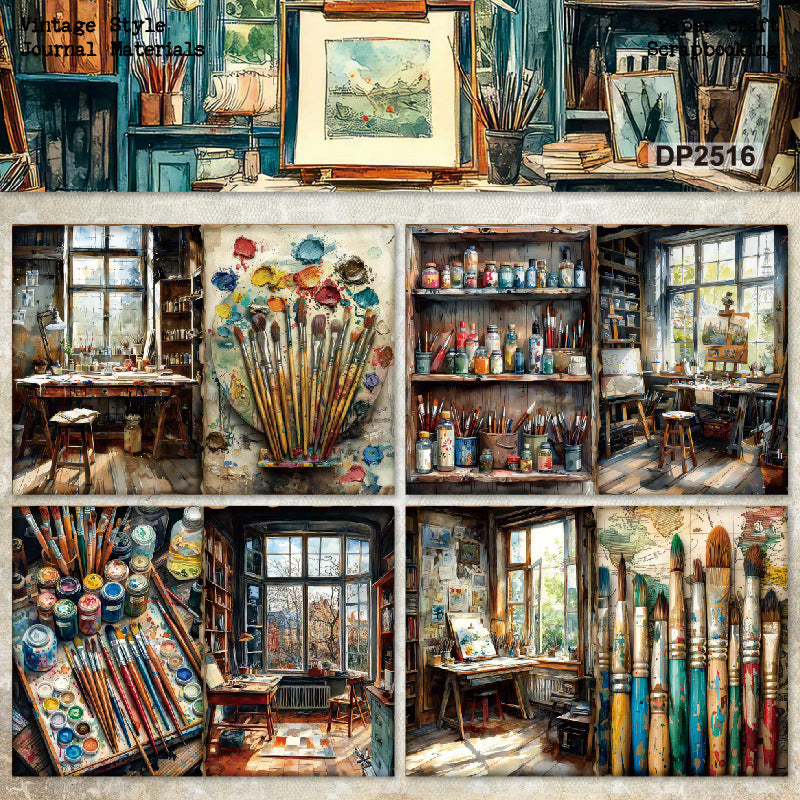 Vintage style Material background Paper A5