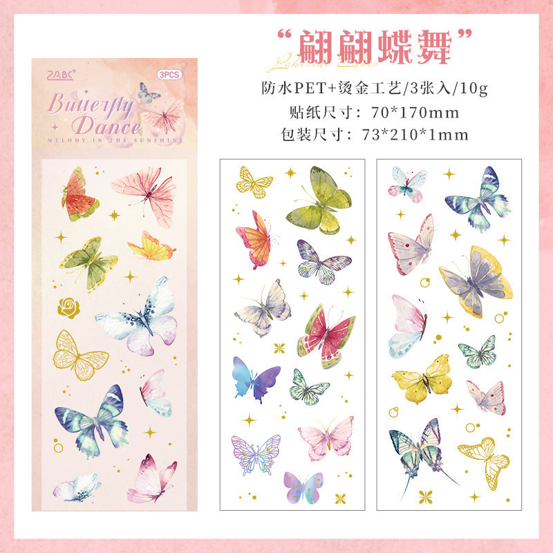 Sky Roaming Butterflies PET Sticker Pack, 4 Options - ViktaShop