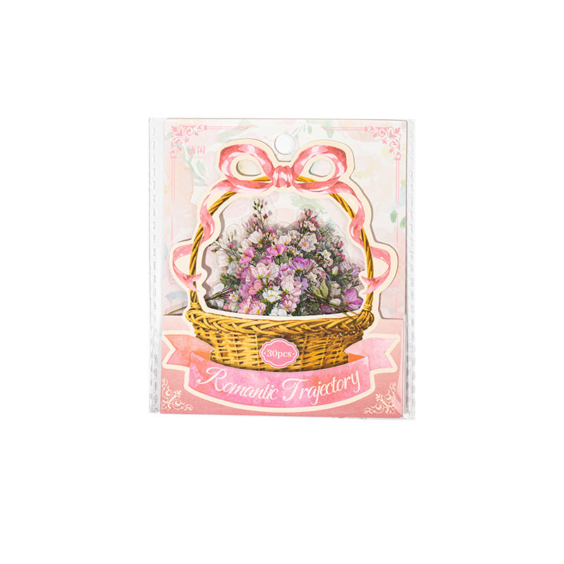 Language Leisure PET Stickers – Flower Room Floral Bookmark Collage, 4 Options - ViktaShop
