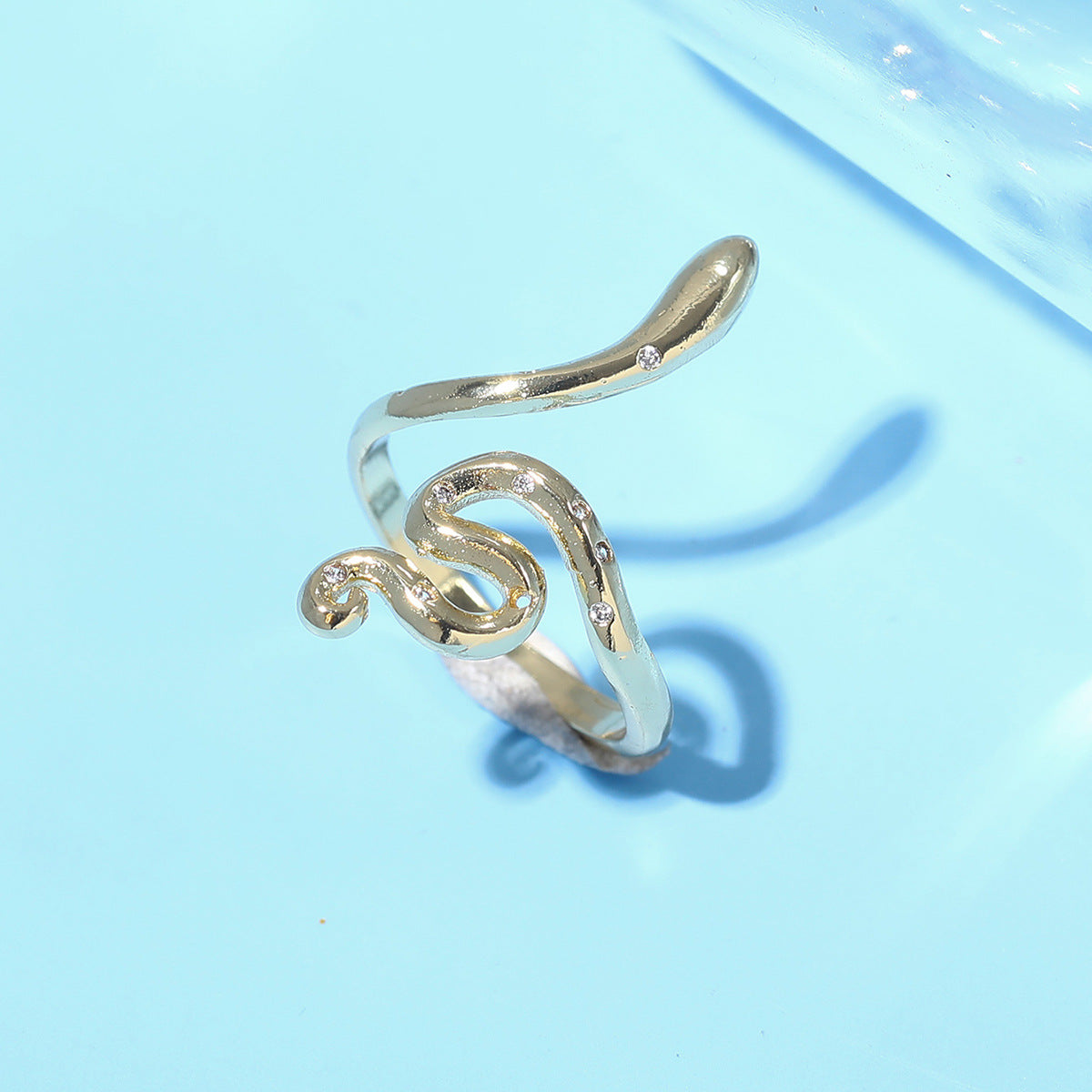 Gold Plated Snake Ring – Adjustable, 10 Options - ViktaShop