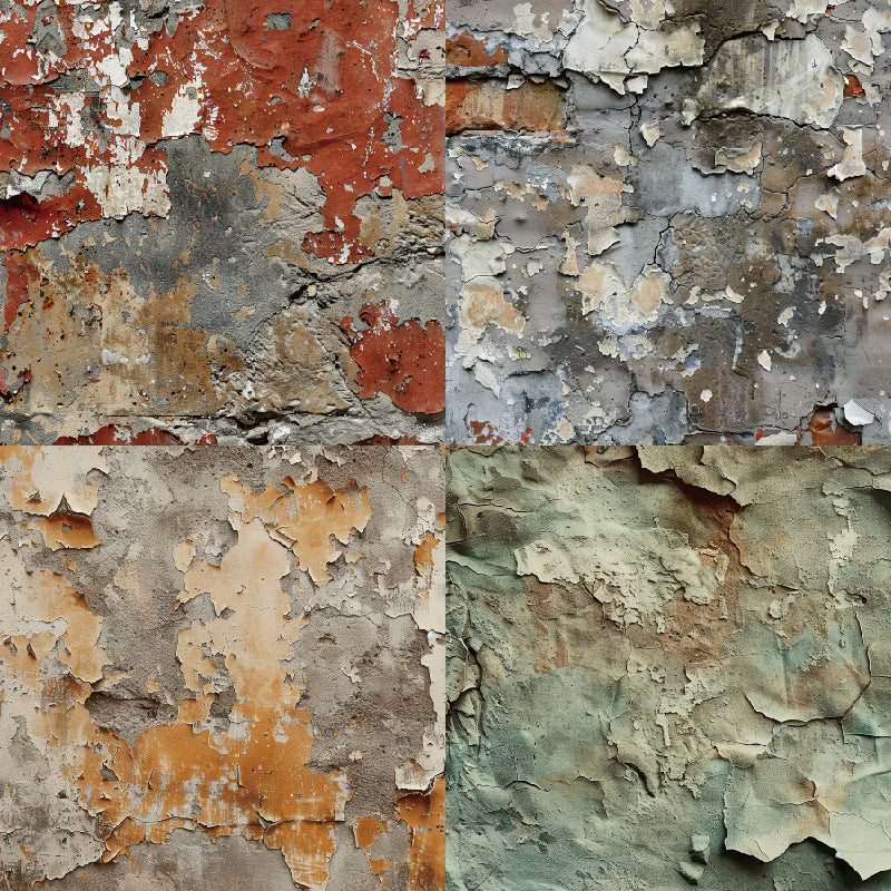 Peeling Paint Background Paper Single-Sided for Scrapbook - 24 Sheets - ViktaShop
