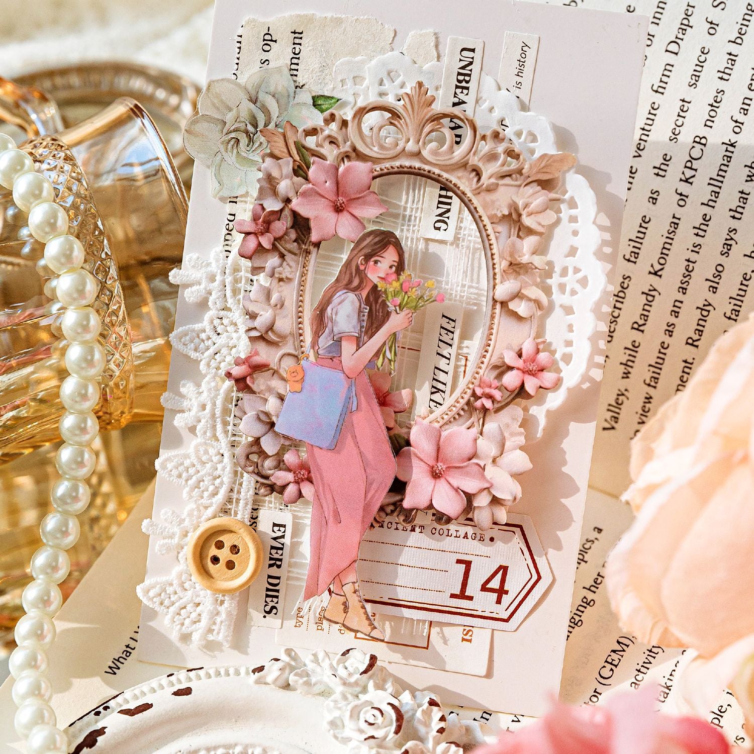 Decorative Frame Collage Card Flower Paper - ViktaShop