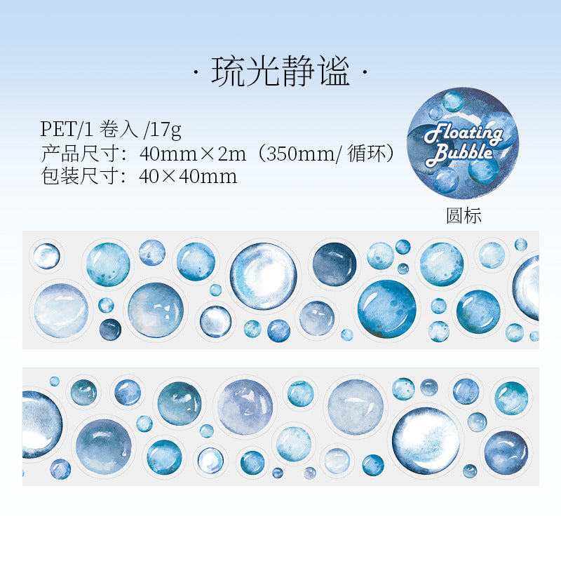 Floating Bubble Series – Die-cut PET Tape for Hand Account Decoration, 2m - ViktaShop