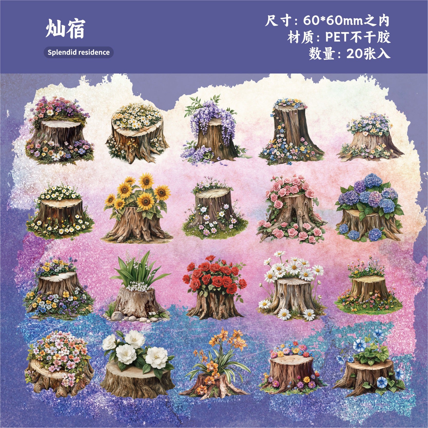 PET stickers 10psc