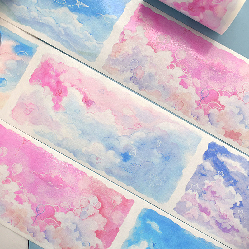 Blue Sky and White Clouds Landscaping Washi Tape, 2m - ViktaShop