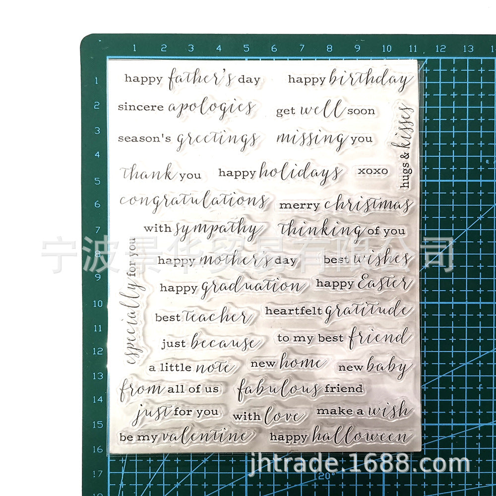 Transparent Festival Stamp, Clear Silicone Seal for Scrapbook & Journal DIY - ViktaShop
