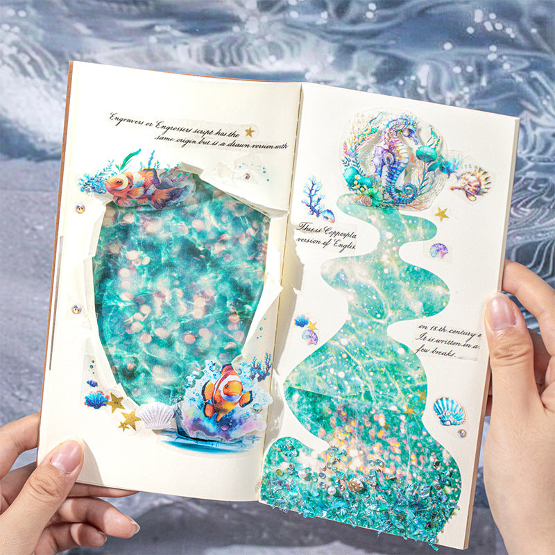 Landscaping Pet Material Stickers Sea Color Series 6 Styles 10 Sheets