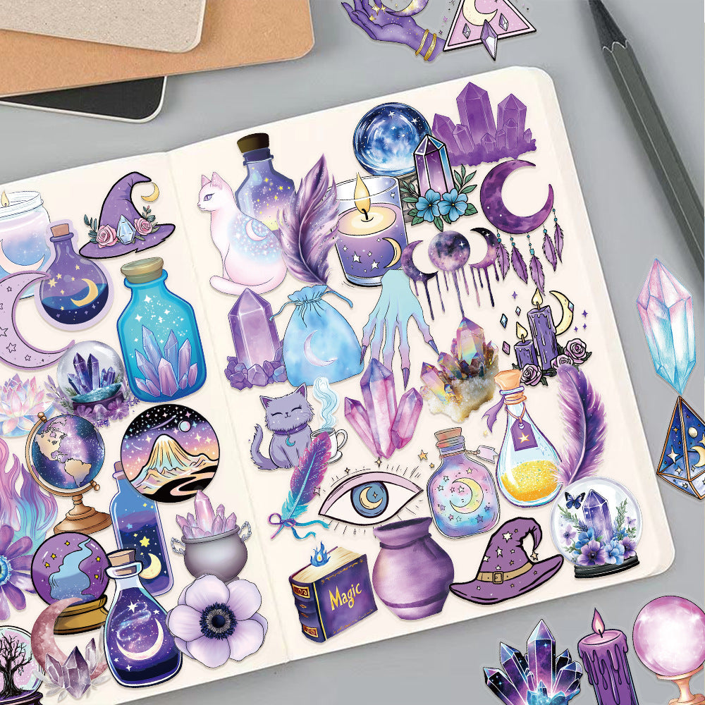 Vintage magic PET stickers 50 psc - Viktashop.com