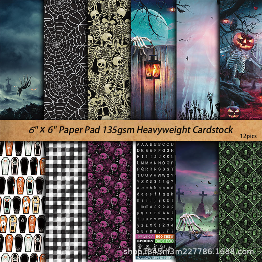 Retro Background Paper Toolbox - Vintage Style, 12 Sheets - ViktaShop