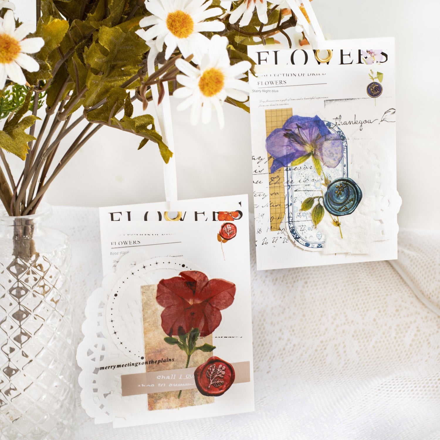 PET Sticker Pack - Dried Flower Collection Series, 40 Sheets - ViktaShop