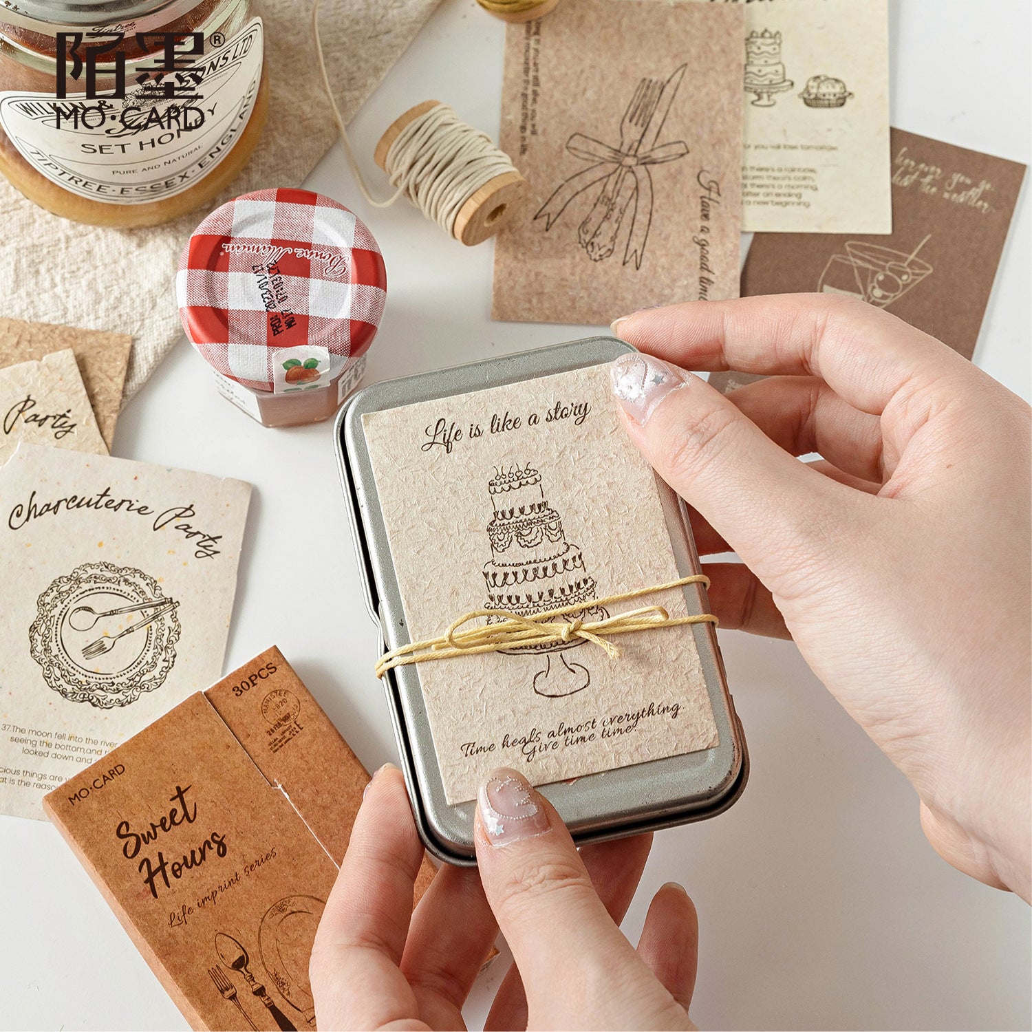 Material Stickers Life Imprint Series - 30 pcs - ViktaShop