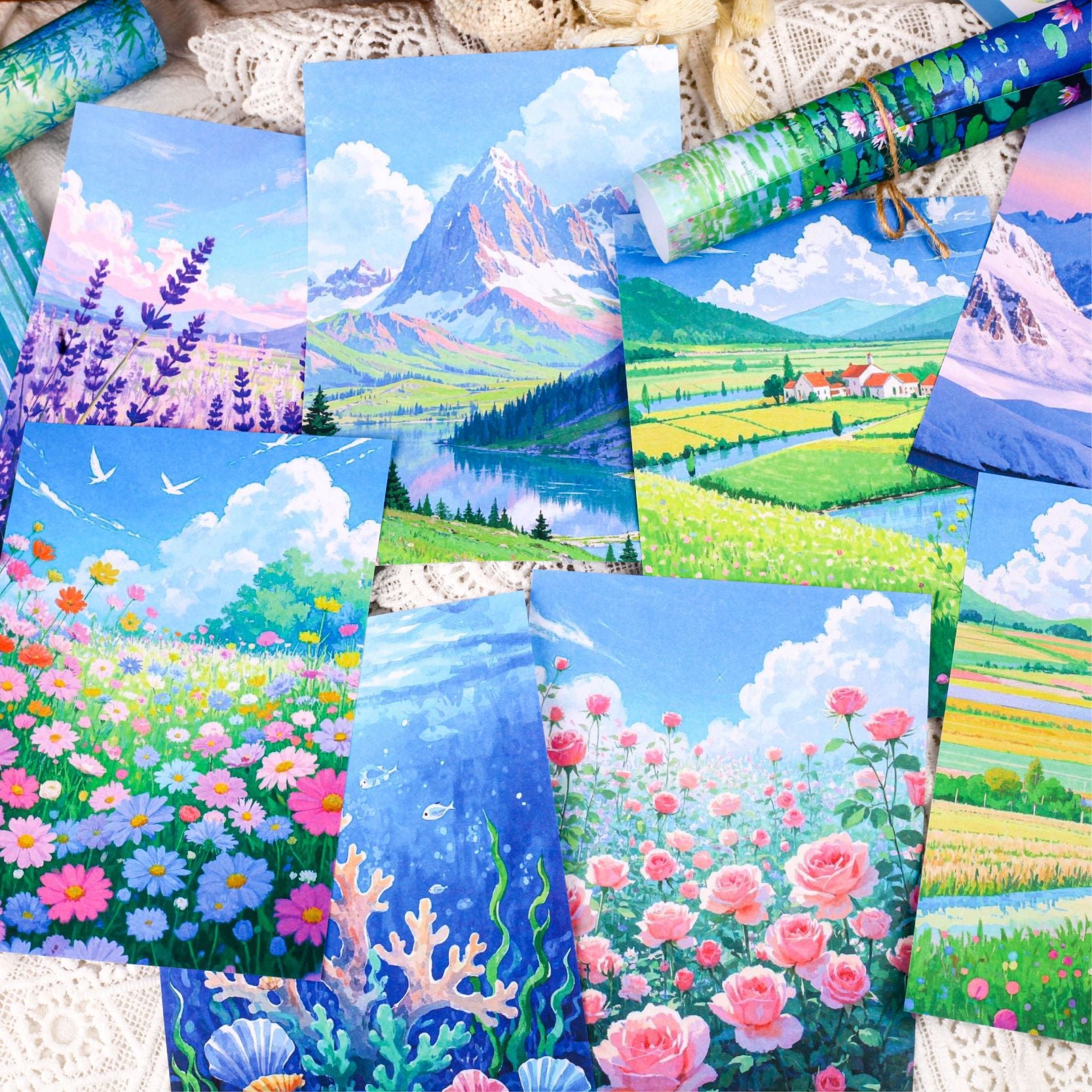 Star Dream Gummed Paper - Retro Story Series, 20 Pcs - ViktaShop