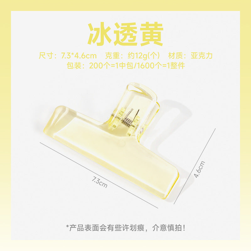 Transparent Acrylic Jelly Clip – Long Tail Stationery Clip - ViktaShop