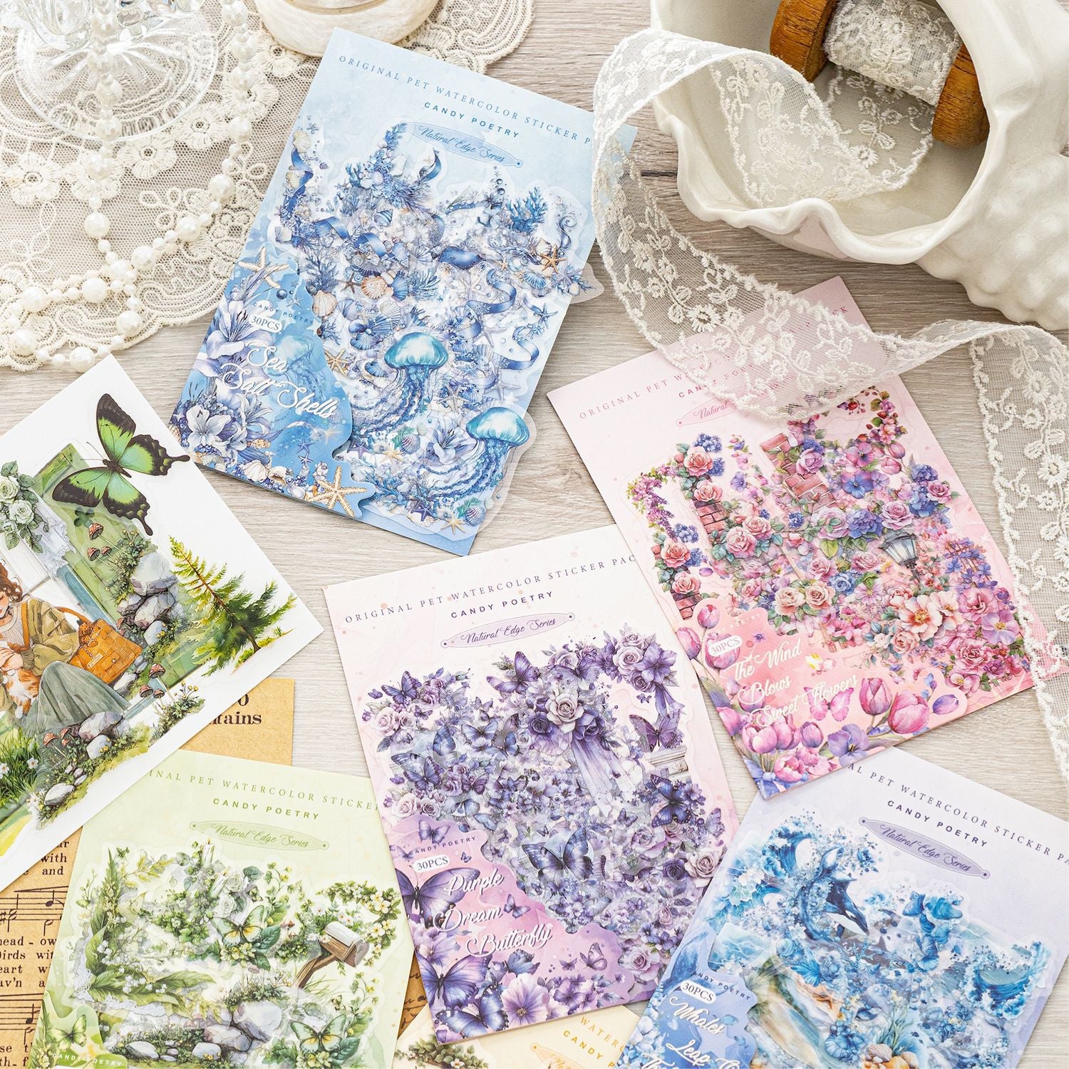 Beautiful PET Corner Style Stickers for Scrapbooking - ViktaShop