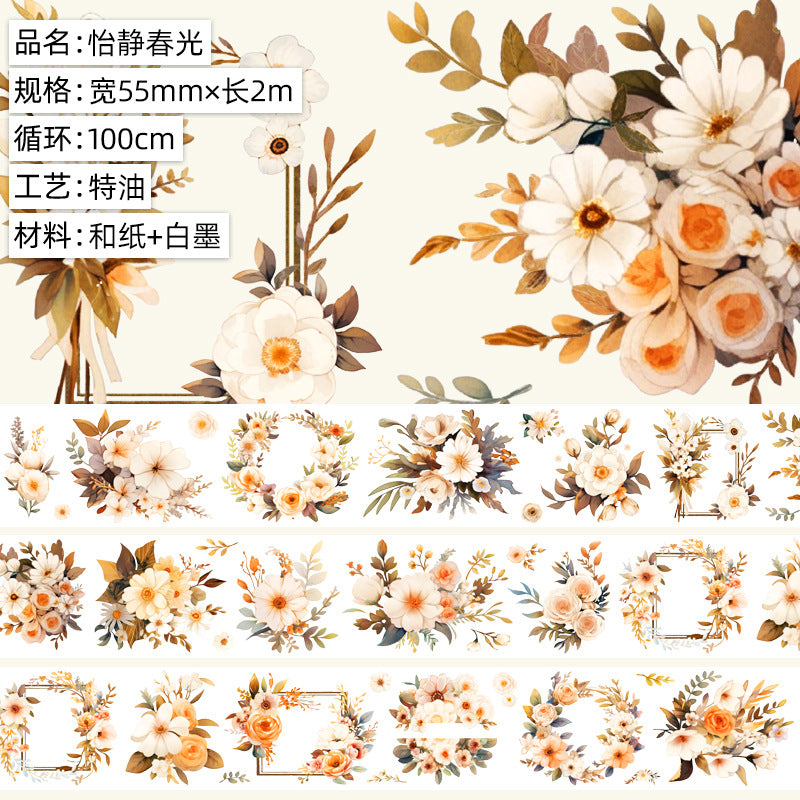 Retro Flower Shell Light PET Tape – Special Material DIY - 2m - ViktaShop