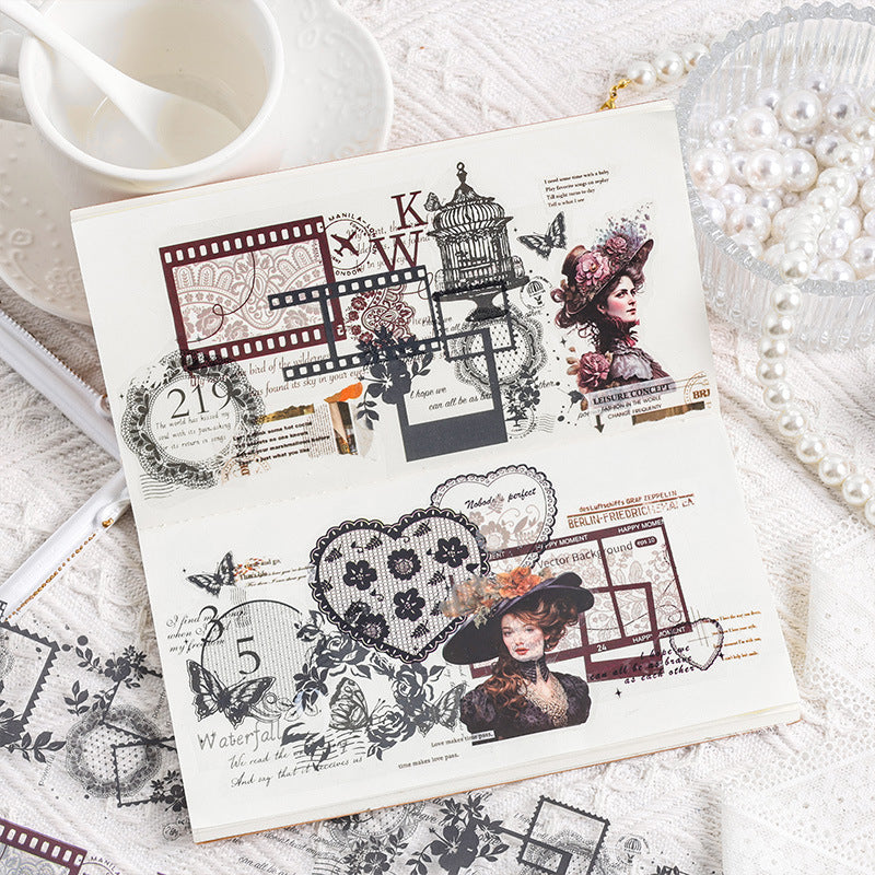 Shadow Silk Lace Tape – Transparent PET DIY Journal Frame Sticker - ViktaShop