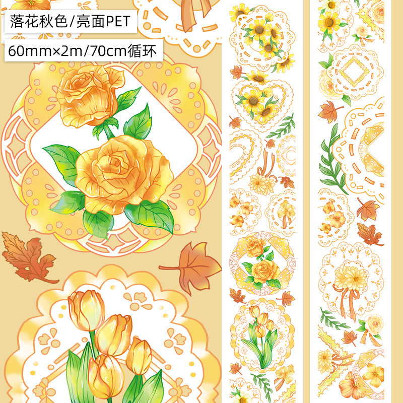 Retro Flower PET Tape - 2m - ViktaShop